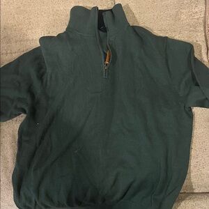 J crew green quarter zip